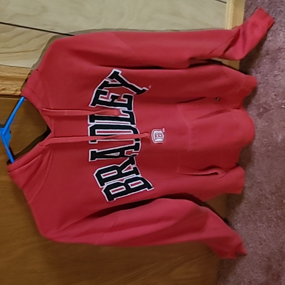 XL Red Bradley University Hoodie